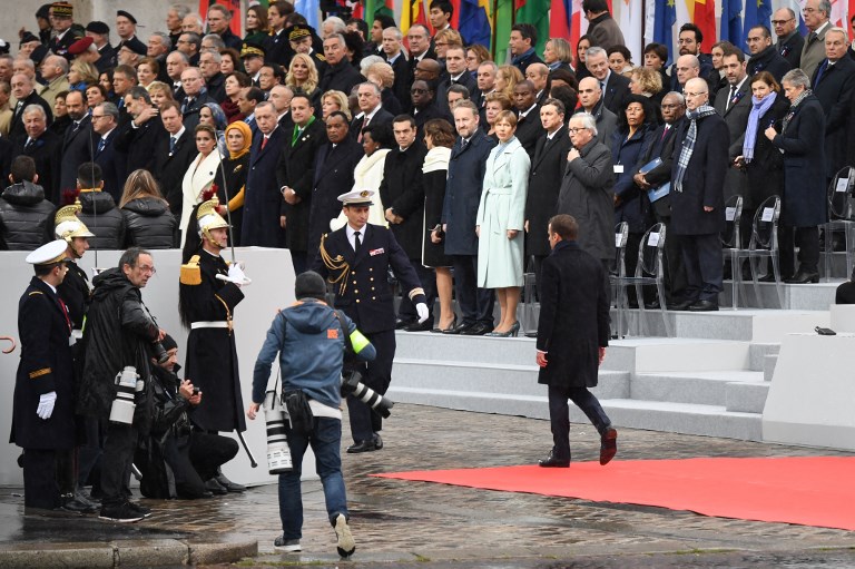 World leaders gather in Paris to mark the 100 100 years since the end of the World War I. (Photo: AFP)